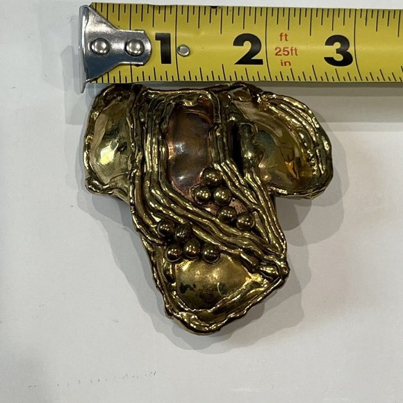 Vintage LAA Gallery Lafayette Art Association Mixed Metal Artist Belt Buckle - Picture 16 of 16
